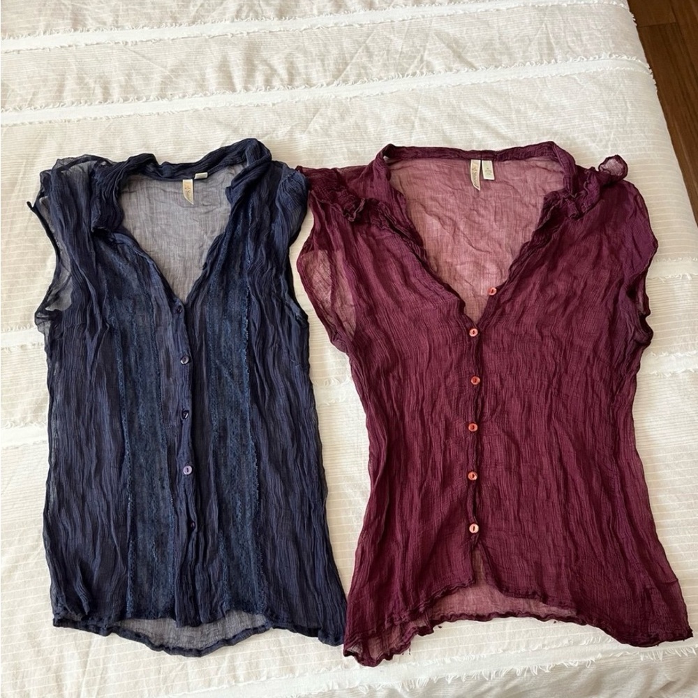 2 sheer blouses